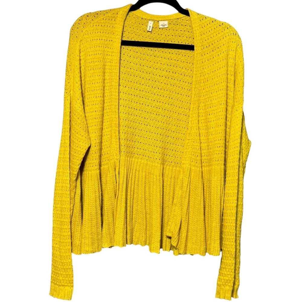 Anthropologie Bright Yellow Knit Cardigan - Picture 2 of 11